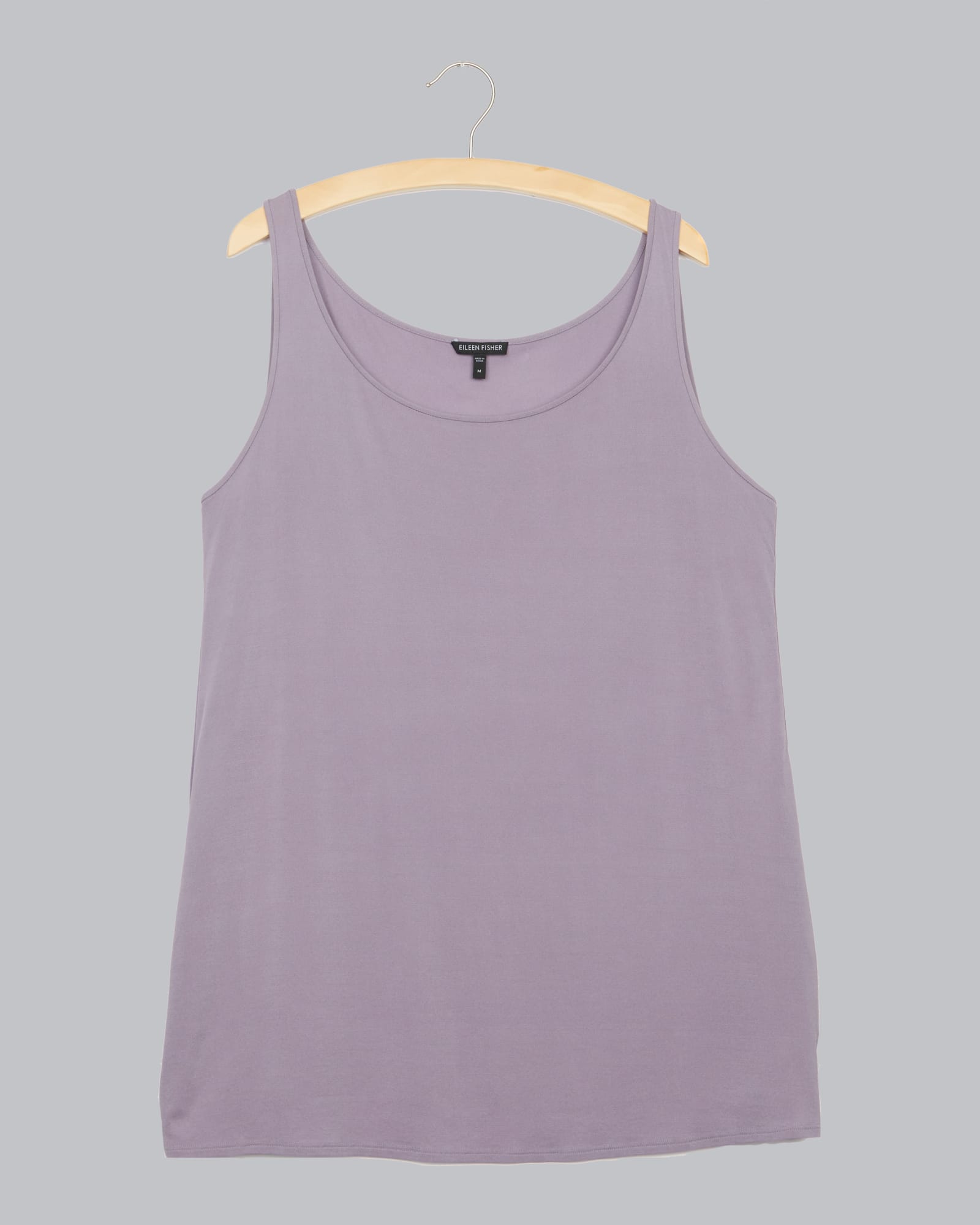 Stretch Silk Jersey Scoop Neck Tank