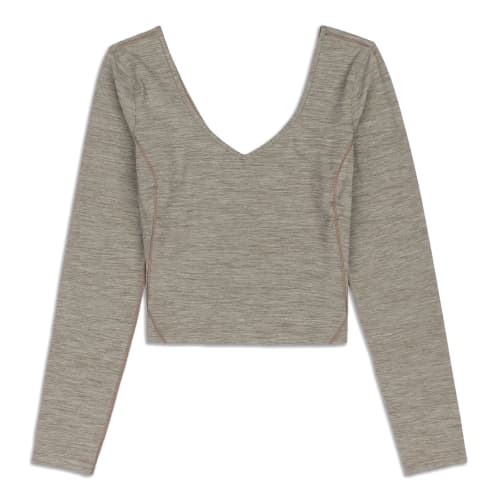 Lululemon All Aligned Mock Neck Long Sleeve Nulu Outlet Factory Shop - Wee  Are From Space Nimbus Battleship Womens Long Sleeve Tops