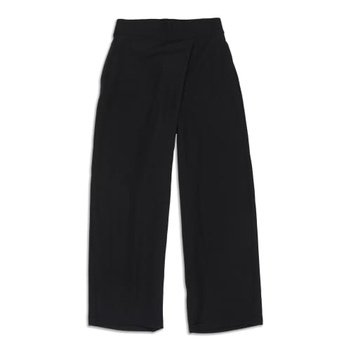NEW Lululemon Size 4 On The Fly 7/8 WL Pant *Woven Black Wide Leg