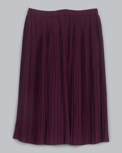 Knife Pleated Recycled Polyester Skirt