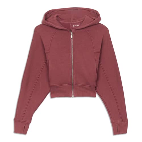 Lululemon Scuba Full-Zip Cropped Hoodie (lip gloss) Pink Size 6 - $100 (15%  Off Retail) New With Tags - From tristan