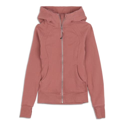 Lululemon Scuba Full-Zip Cropped Hoodie Size 8 LIP GLOSS Pink