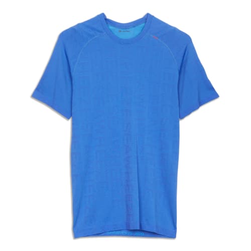 lululemon Fundamental T-Shirt  Pocket Stripe Tidal Teal Tidewater