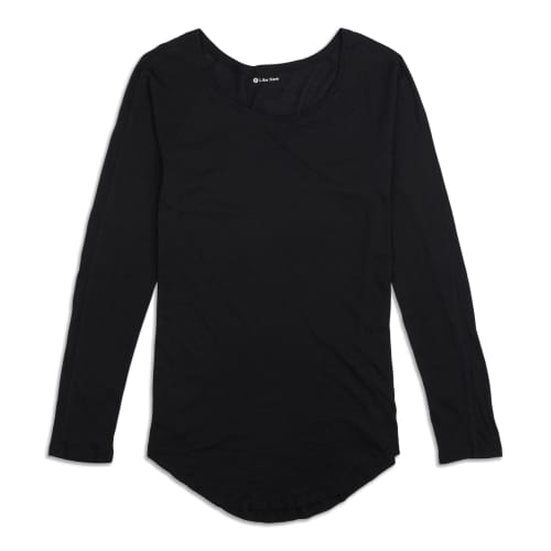 Lululemon All Aligned Mock Neck Long Sleeve Wee Are From Space Nimbus  Battleship - $45 - From Galore