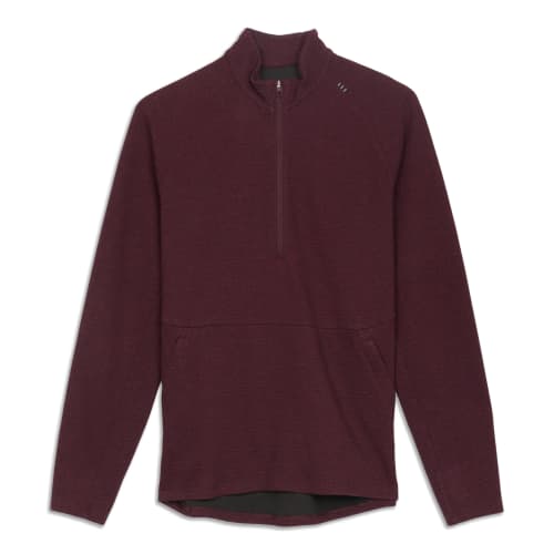 Lululemon Men Sweatshirt XL Gray Hoodie Surge Warm Full Zip Logo