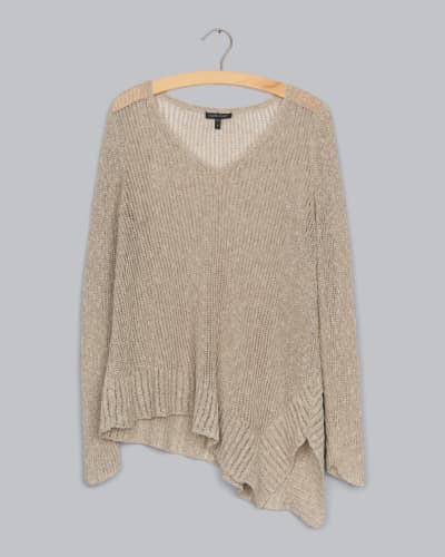 Airy Linen Grain Rib Pullover