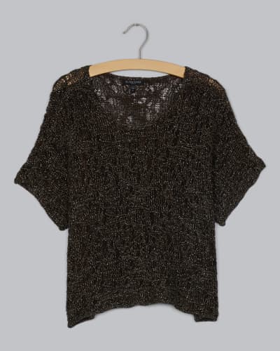 Wrapped Sparkle Jacquard Pullover