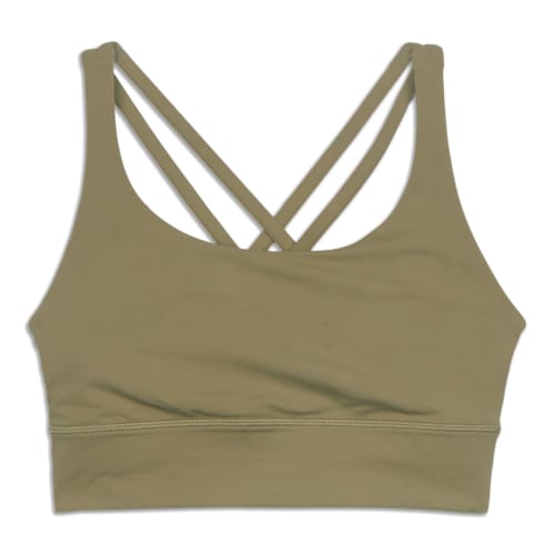 Women's Light Support Longline Strappy Bra - All in Motion™- Green- Size XL