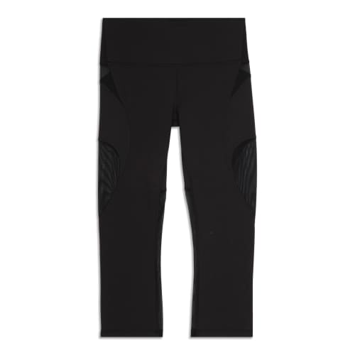 LULULEMON WOMENS 4 S Wunder Under Black Gray Stripe Luxtreme Mesh Leggings  Pants £30.03 - PicClick UK