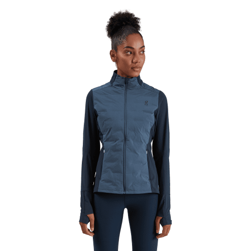 On Chaqueta Running Mujer - Weather Jacket - Black & Navy