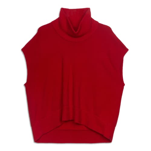 Lululemon Merino Wool-Blend Ribbed Long Wrap Sweater - Roasted