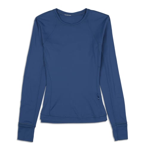 Lululemon Back In Action Long Sleeve Blue Linen 2 - $50 (13% Off Retail) -  From francesca