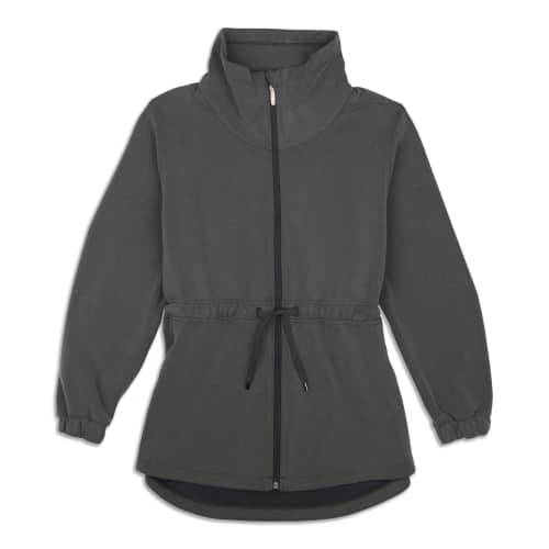 Cinch-Waist Half-Zip Running Jacket