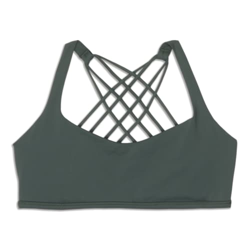 New Women's Lululemon Run Times Bra - Red Nepal