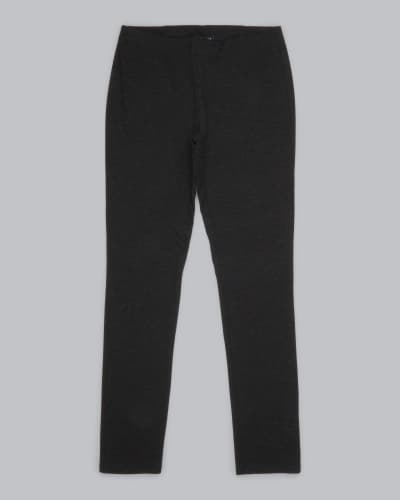 Eileen Fisher viscose stretch ponte black straight pants - size medium