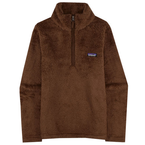 Patagonia Los Gatos Fleece Sherpa Teddy Pullover 1/4 Zip Taupe Large