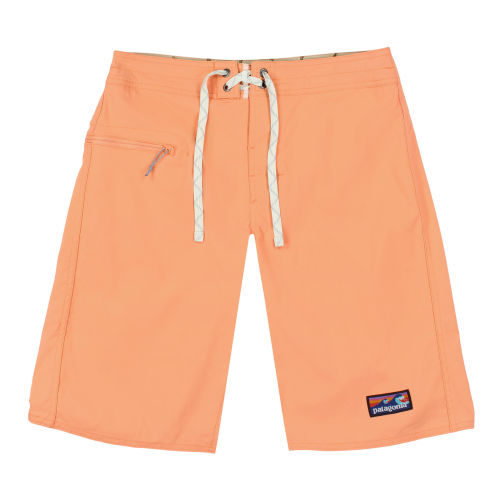 Patagonia Mens Wavefarer Patterned Board Shorts Fish Spiced Coral