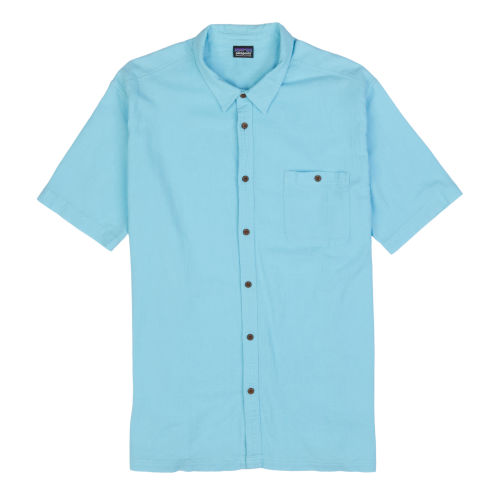 Men's Light Blue Short Sleeve Button Down