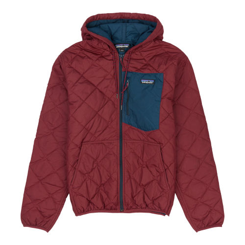 used Patagonia Worn Wear-Men's Diamond Quilted Bomber Hoody-Sequoia Red-Red-27610-XS