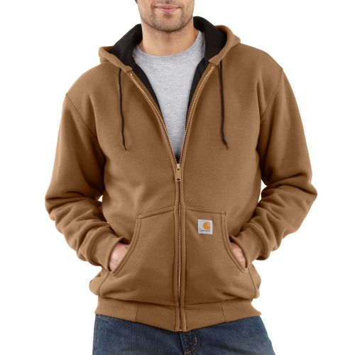 Thermal-Lined Hooded Zip-Front Sweatshirt | Carhartt Reworked