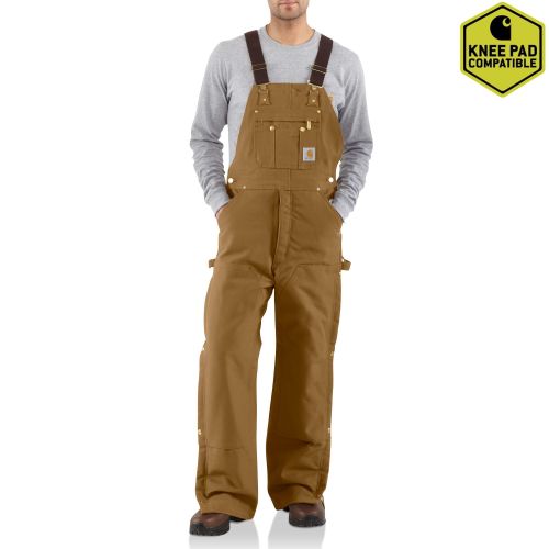 Carhartt BIB OVERALL 28×32 Duck Zip-to-Thigh Bib Overall/Quilt Lined | Carhartt Reworked