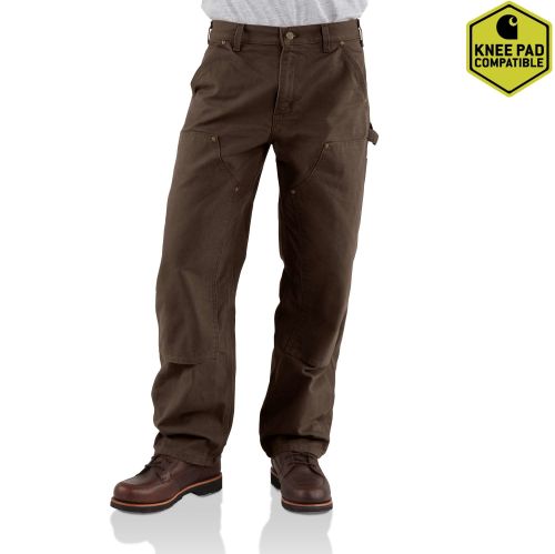 Men's Carhartt Double-Front Work Dungaree Brown