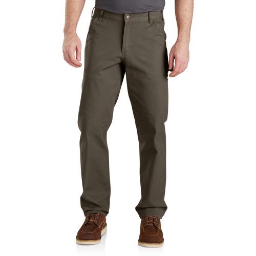 Carhartt Men's 36 x 34 in. Brown Cotton/Spandex Rugged Flex Relaxed Fit  Duck Dungaree Pant 103279-211 - The Home Depot