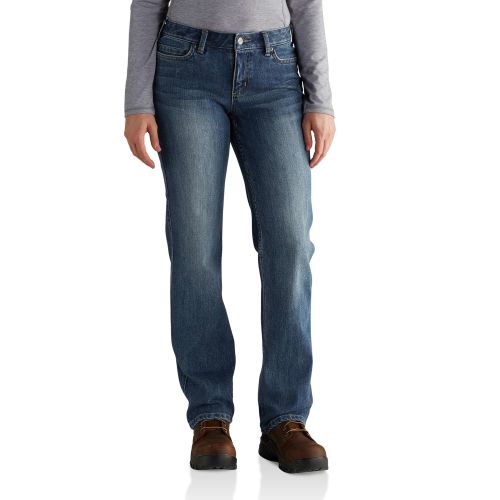 Carhartt Jeans: Women's Faded Indigo WB041 FBI Original Fit