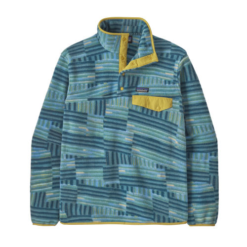 T*A様 Patagonia Synchilla SnapT グレー×ネイビー Patagonia Synchilla Gray Blue Accent Fleece Snap T Pullover Men's