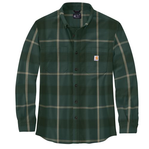 Rugged Flex™ Relaxed Fit Midweight Flannel Long-Sleeve Plaid Shirt