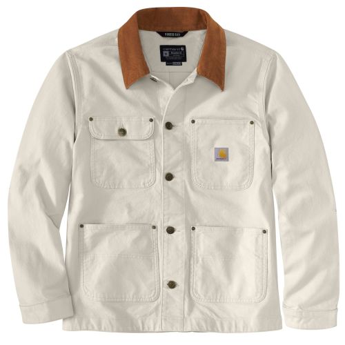 Shop Carhartt Carhartt Wip Michigan Chore Coat In Oats Rigid