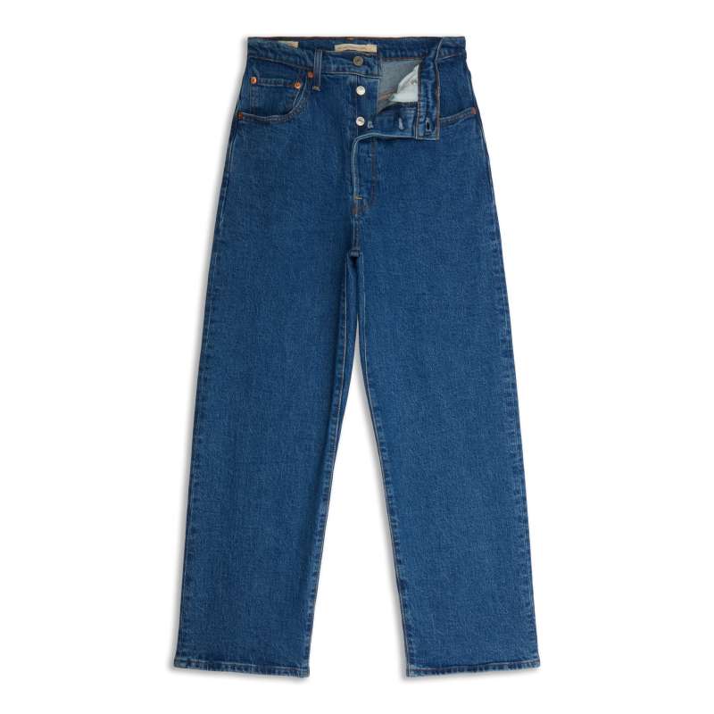 デニム・ジーパン LEVI'S Ribcage straight ankle stretch denim jeans Blu Levis Ribcage Straight Ankle Women's Jeans Georgie