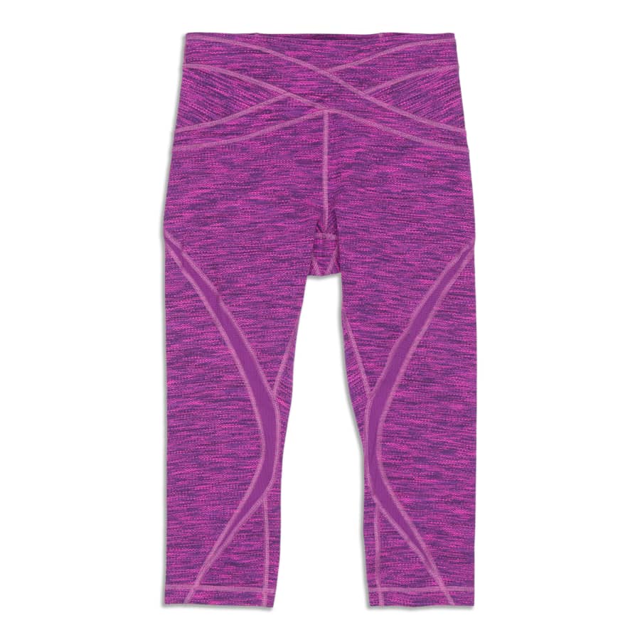 Lululemon Wunder Under Crop Leggings in Rush Jacquard Black