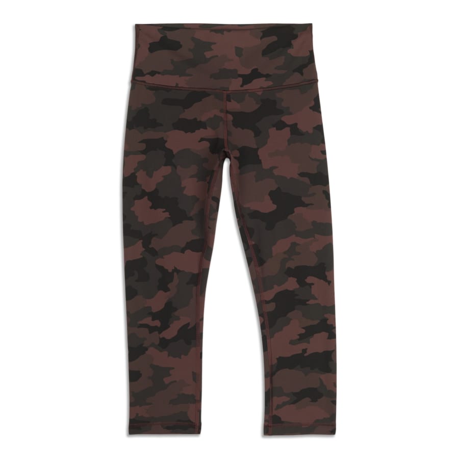 lululemon athletica, Pants & Jumpsuits, Lululemon Wunder Train Highrise  Crop 2camo Brown Leggings W6bfbs 220 Size 4