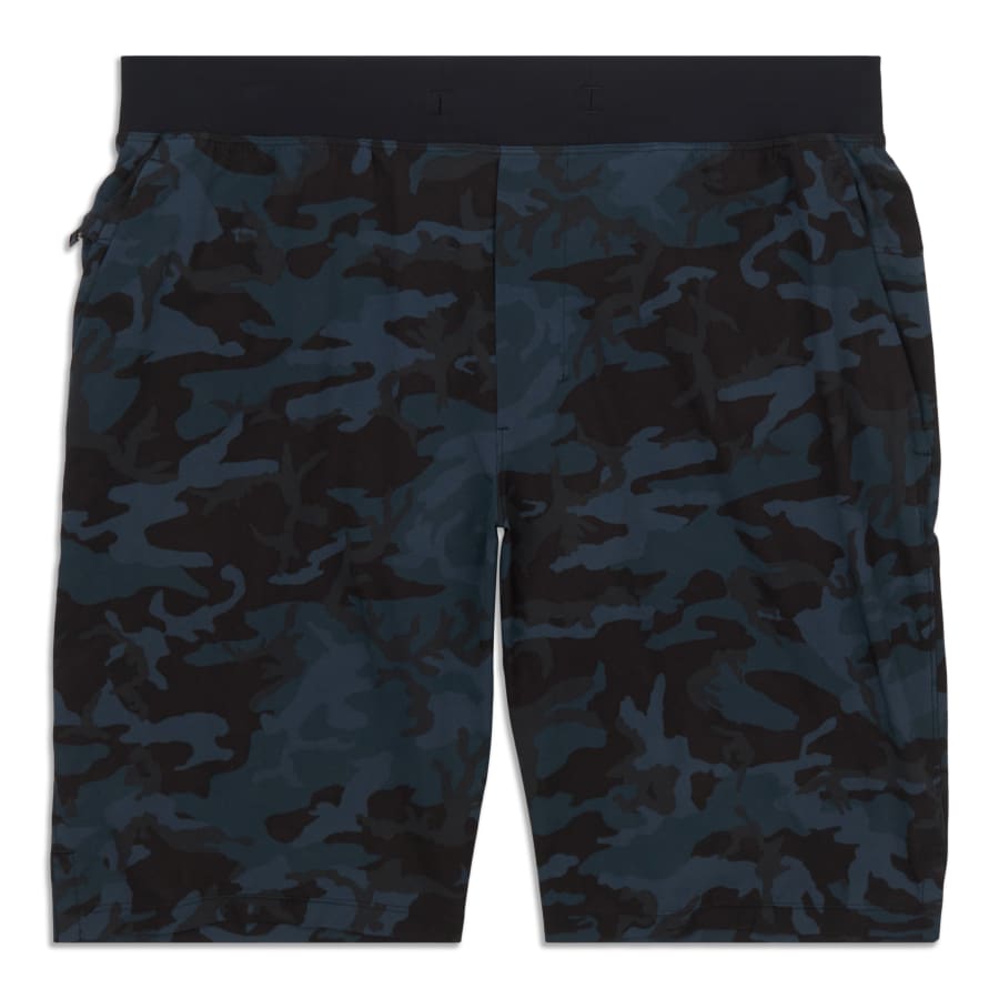 Gymshark Adapt Camo Seamless Ribbed Shorts - Winter Olive/Soul