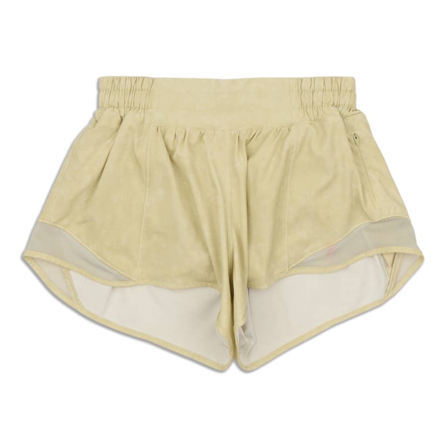 lululemon Hotty Hot Short II 4 Highlight Yellow Run Train New