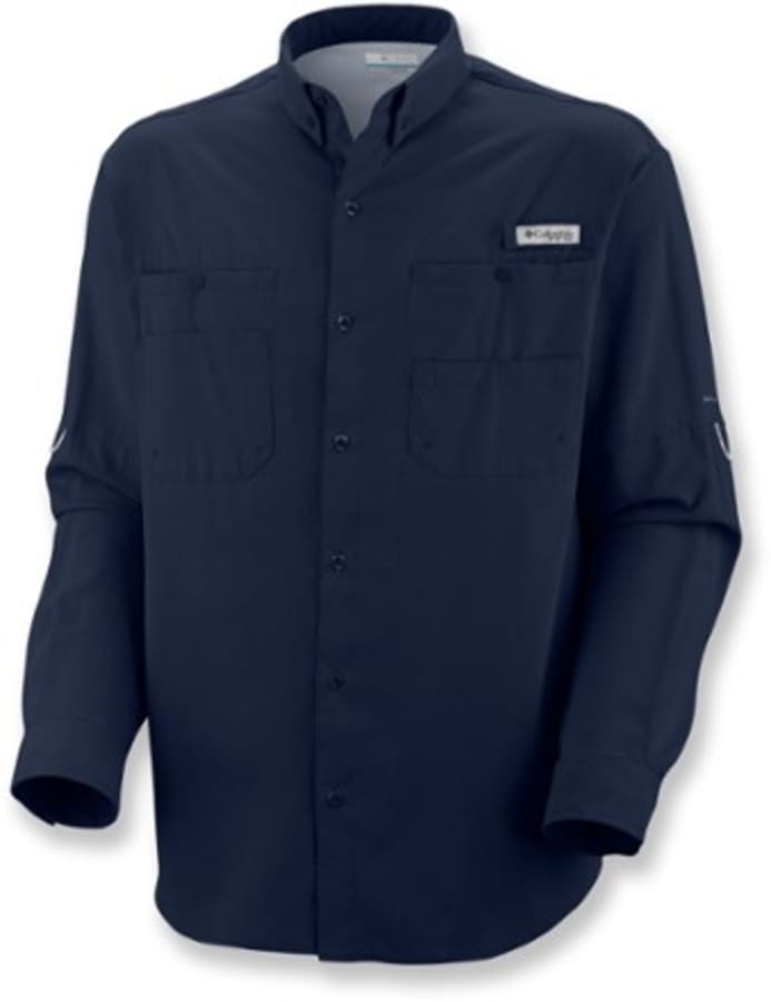 Columbia, Shirts, Columbia Pfg Shirt Mens Xl Button Up Fishing Shirt Navy  Mesh Vented Long Sleeve