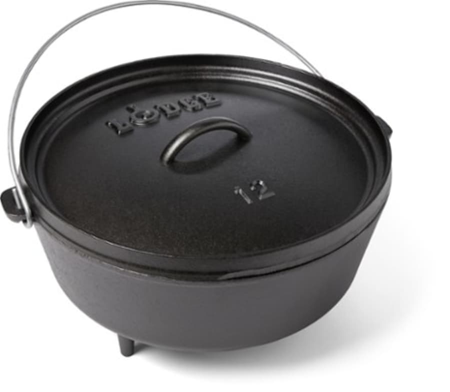 12 Inch / 6 Quart Boy Scout Camp Dutch Oven Lodge - New Kitchen Store