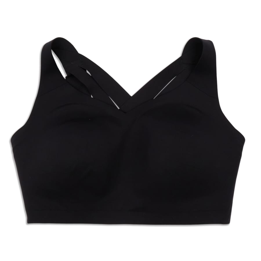 Lululemon Enlite Zip Font Sports Bra Weave Back Colour Black LW2CYFS Size  38C