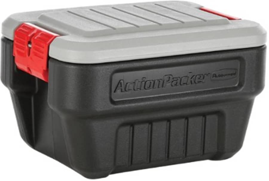 Rubbermaid 8 Gallon Action Packer Storage, Included Lid, 1 Each