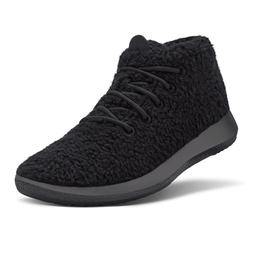 Women's Wool Runner-up Mizzles - Natural Black (Rugged Khaki Sole)