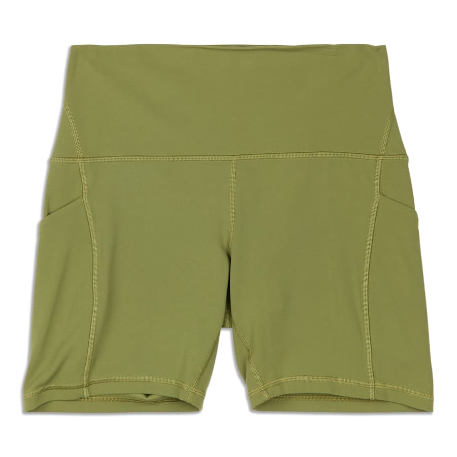 Bronze Green High-Rise Shorts by Lululemon