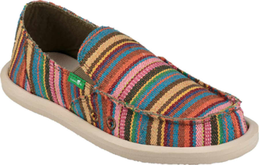 Sanuk Womens Sanuk Donna Blanket Slip-On Casual Shoe - Pink Multicolor