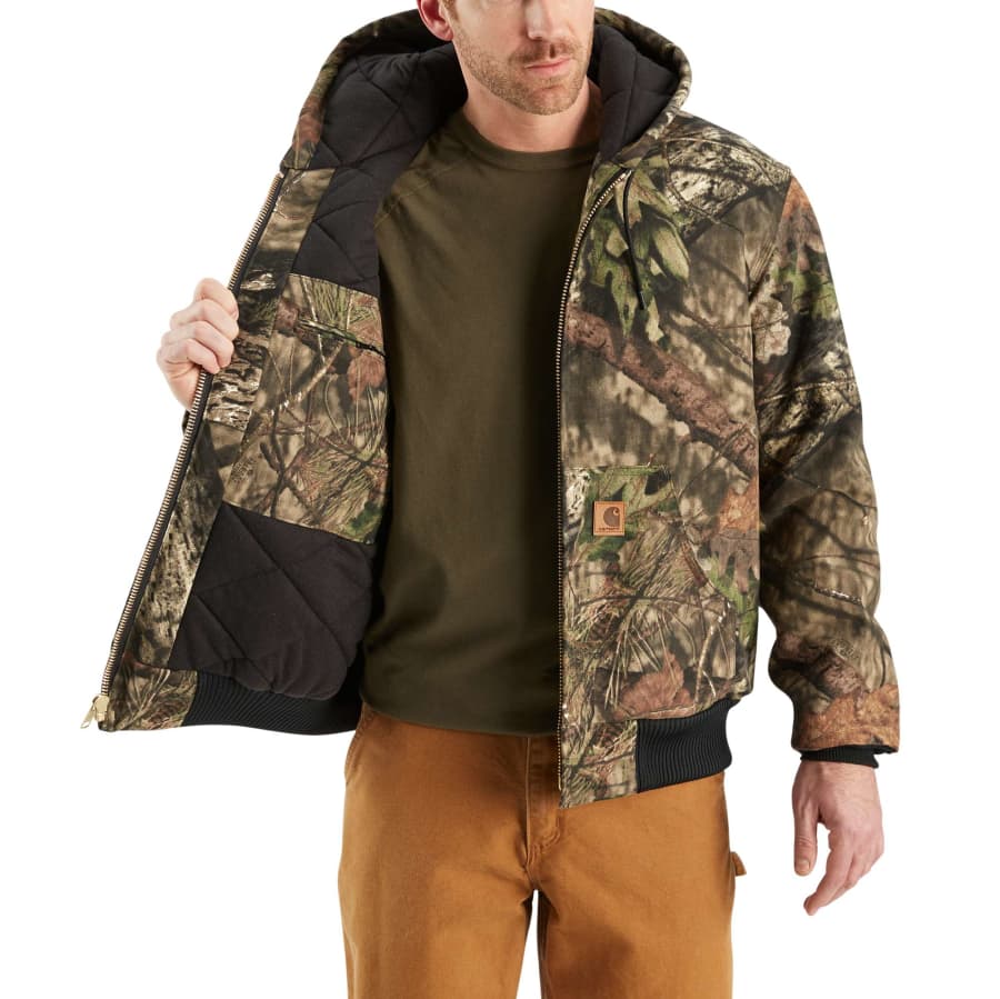 Carhartt Men's Quilted Flannel-Lined Camo Active Jacket - Realtree Camo,  XL, Model# J221