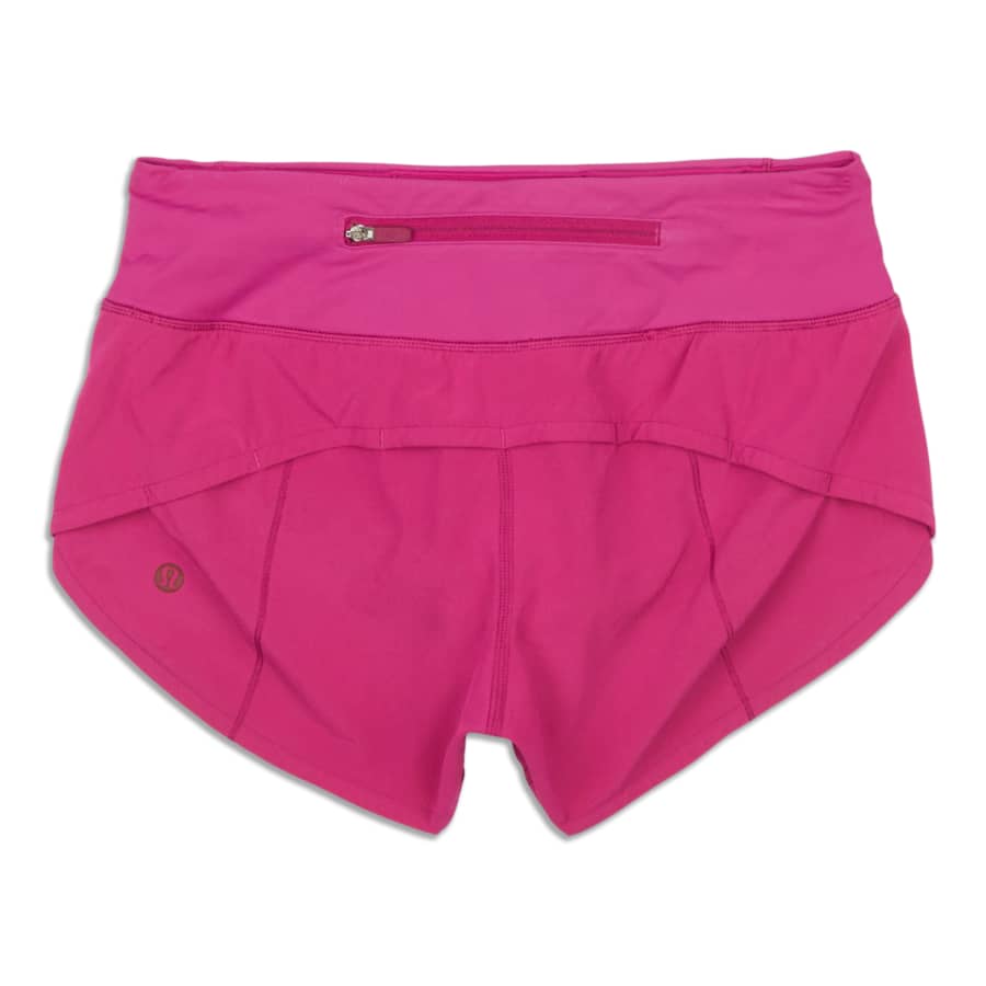 Lululemon speed up shorts low rise 2.5” ripened raspberry size 8