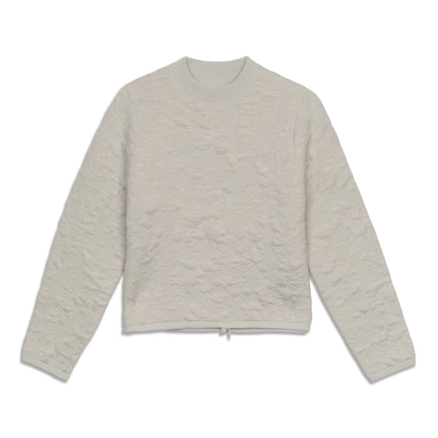 Jacquard Multi-Texture Crewneck Sweater, Women's Hoodies & Sweatshirts