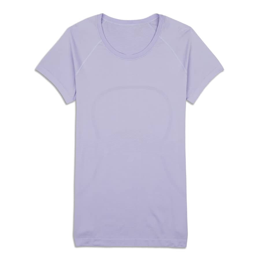 My Superficial Endeavors: Lululemon Run: Swiftly Tech SS - Clarity Grey  Lilac Snow