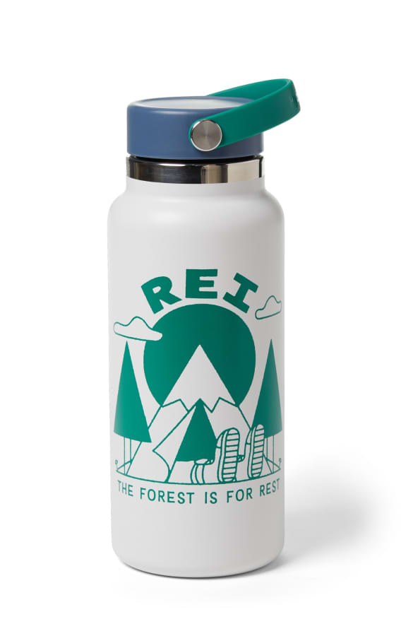 STAINLESS STEEL THERMO FLASK FOOD DRINK LIFE! FOREST