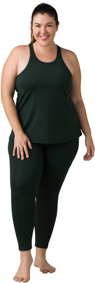 prAna Plus Size Becksa 7/8 Leggings, Black Heather, 3X 