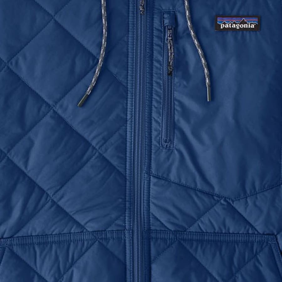 Patagonia Diamond Quilted Bomber Hoodie - Men's Passage Blue XS